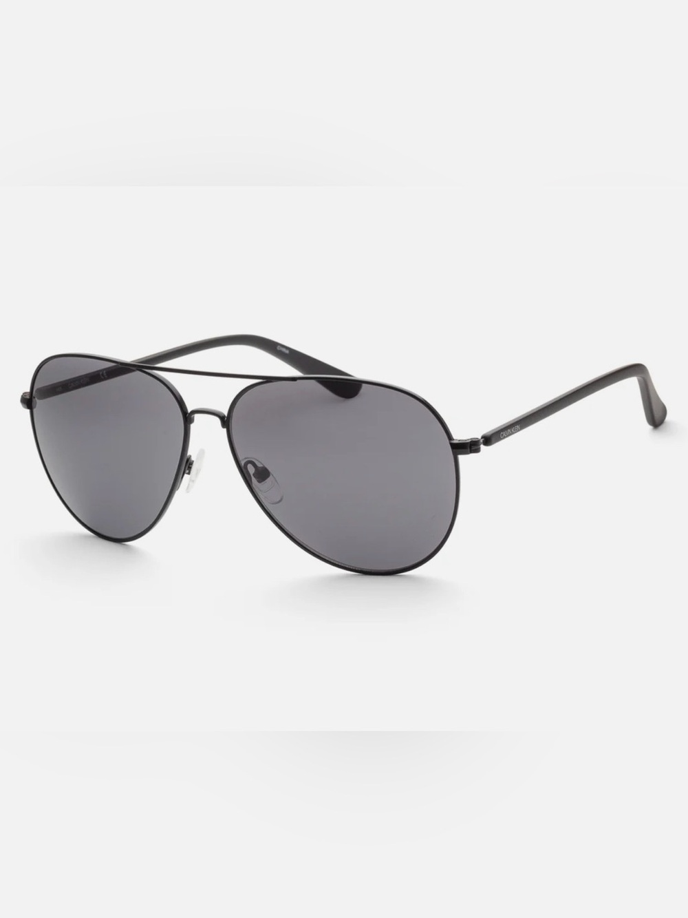 NWT Calvin Klein Marchon Aviator Sunglasses Matte Black CK19314S Unisex 60mm